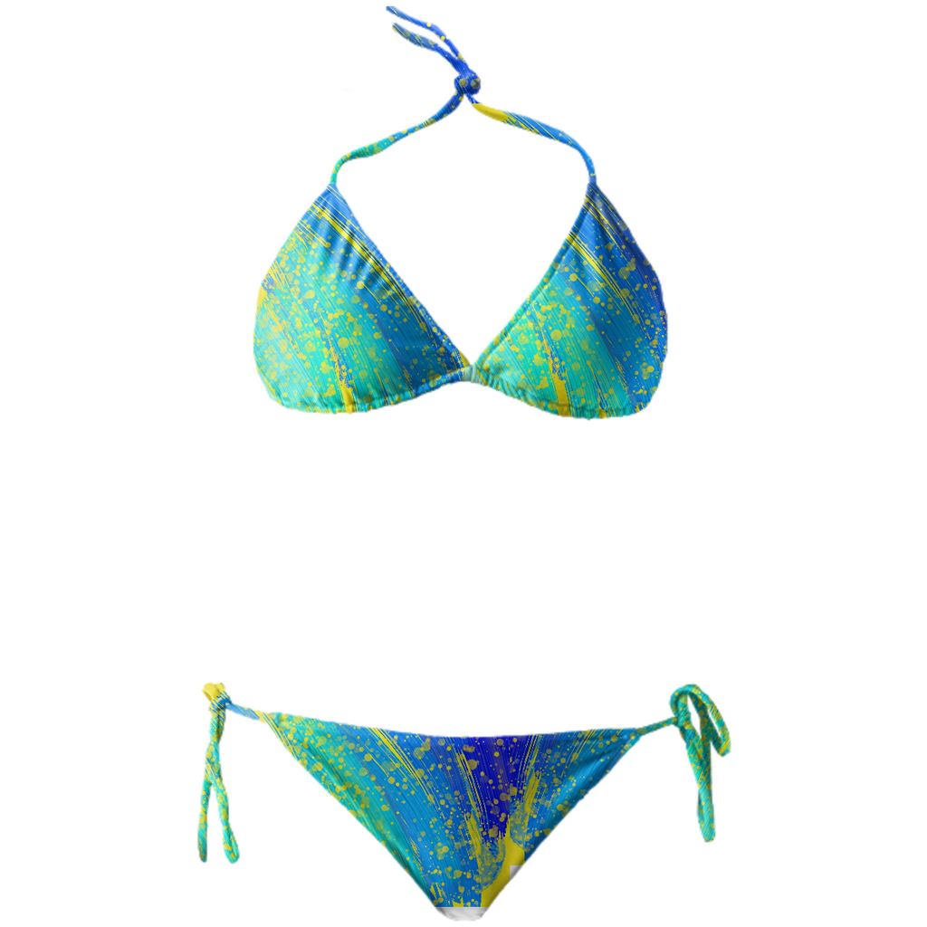 Strokes and Splatters Swimsuit 2 piece