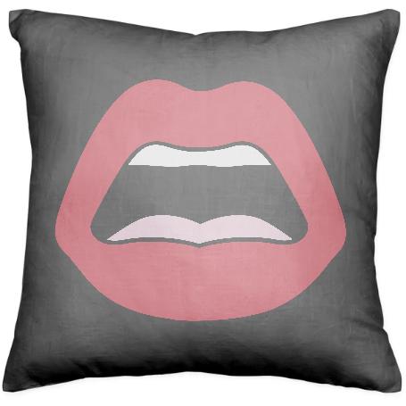 PAOM, Print All Over Me, digital print, design, fashion, style, collaboration, yazbukey, Pillow, Pillow, Pillow, Lips, autumn winter spring summer, unisex, Poly, Home