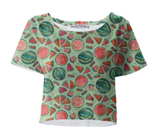 Melon Cropped T Shirt