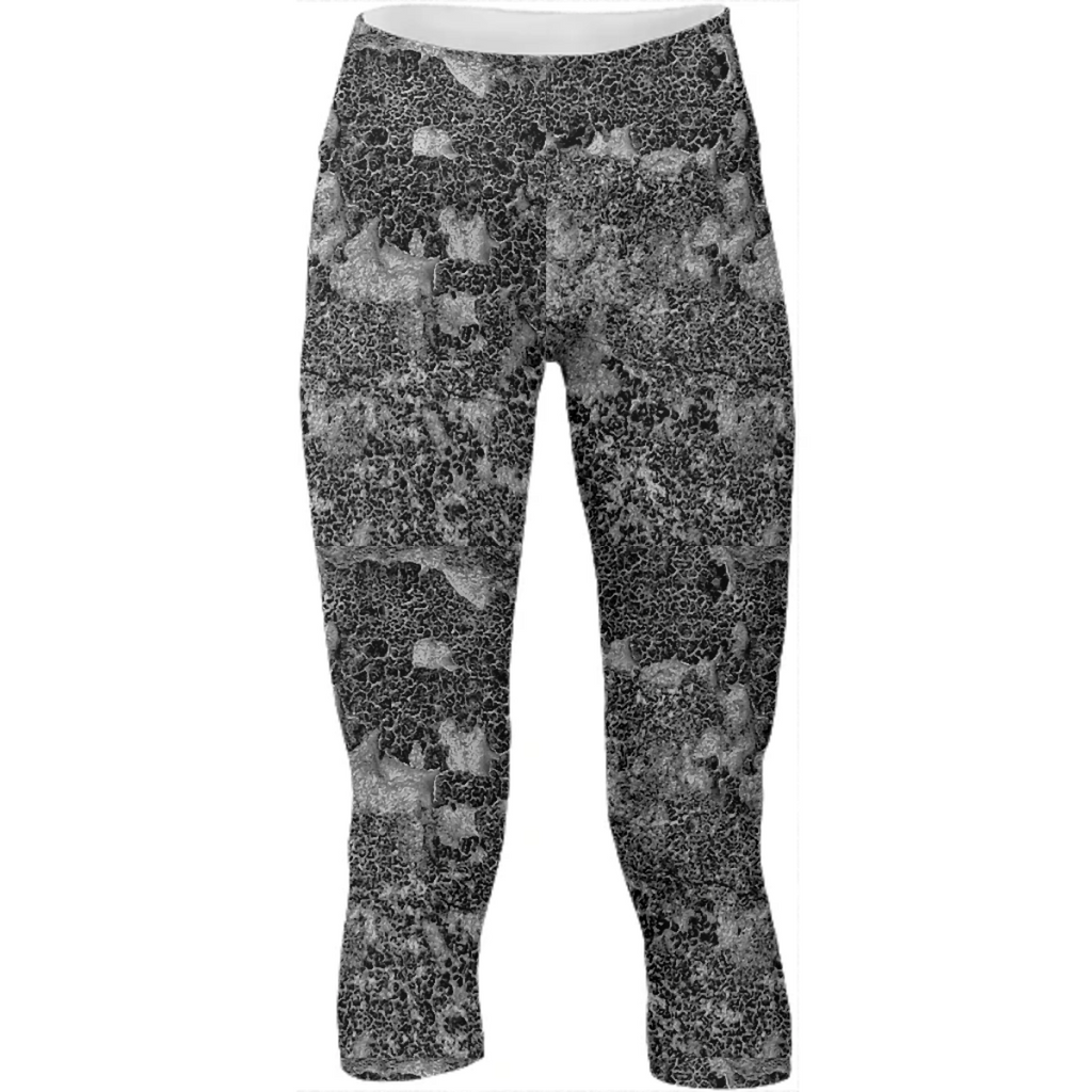 Grey and White Grunge Camouflage Print