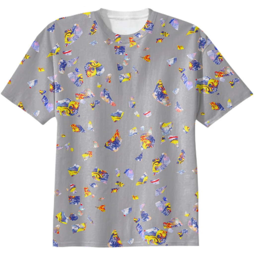 Grey, yellow blue terrazzo party