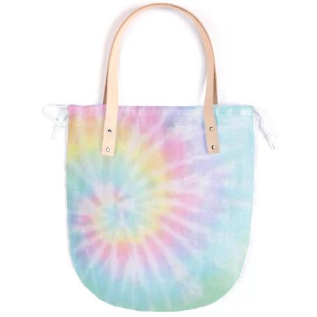 pastel tie dye tote