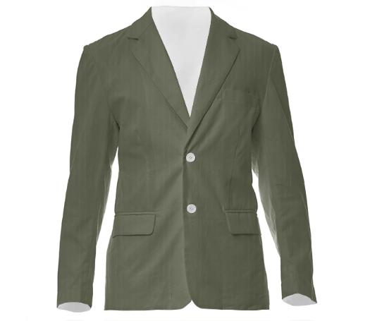 HF Green Grey Pinstripe Suit Jacket