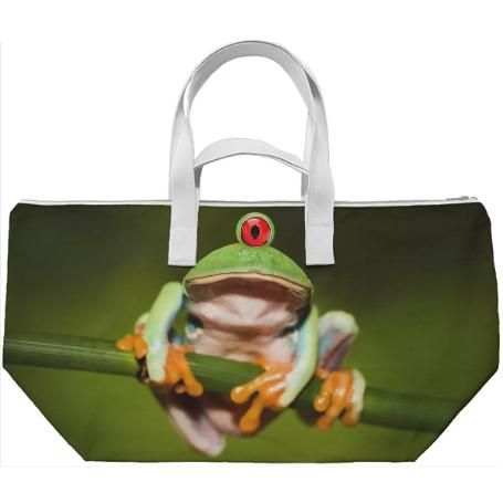 Funny Conceptual Cyclopic Frog Weekend Bag