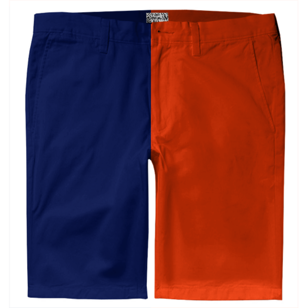 Deep Orange & Blue