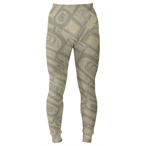 Olive chilkat thermal bottoms