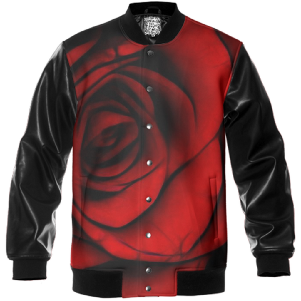Reddest Rose Varsity Jacket