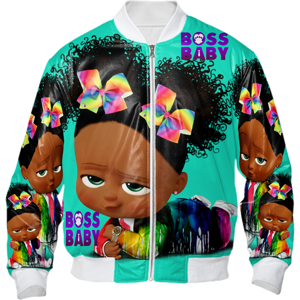 Rainbow Afro Baby Bomber Jacket