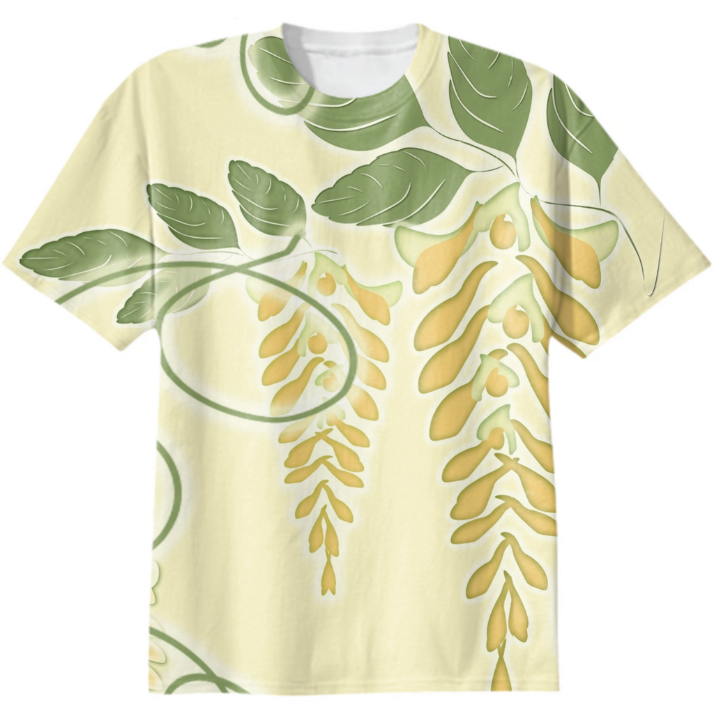 wisteria, tenderness, yellow green