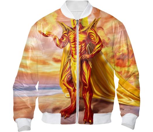 Dwain god of fire bomber jacket