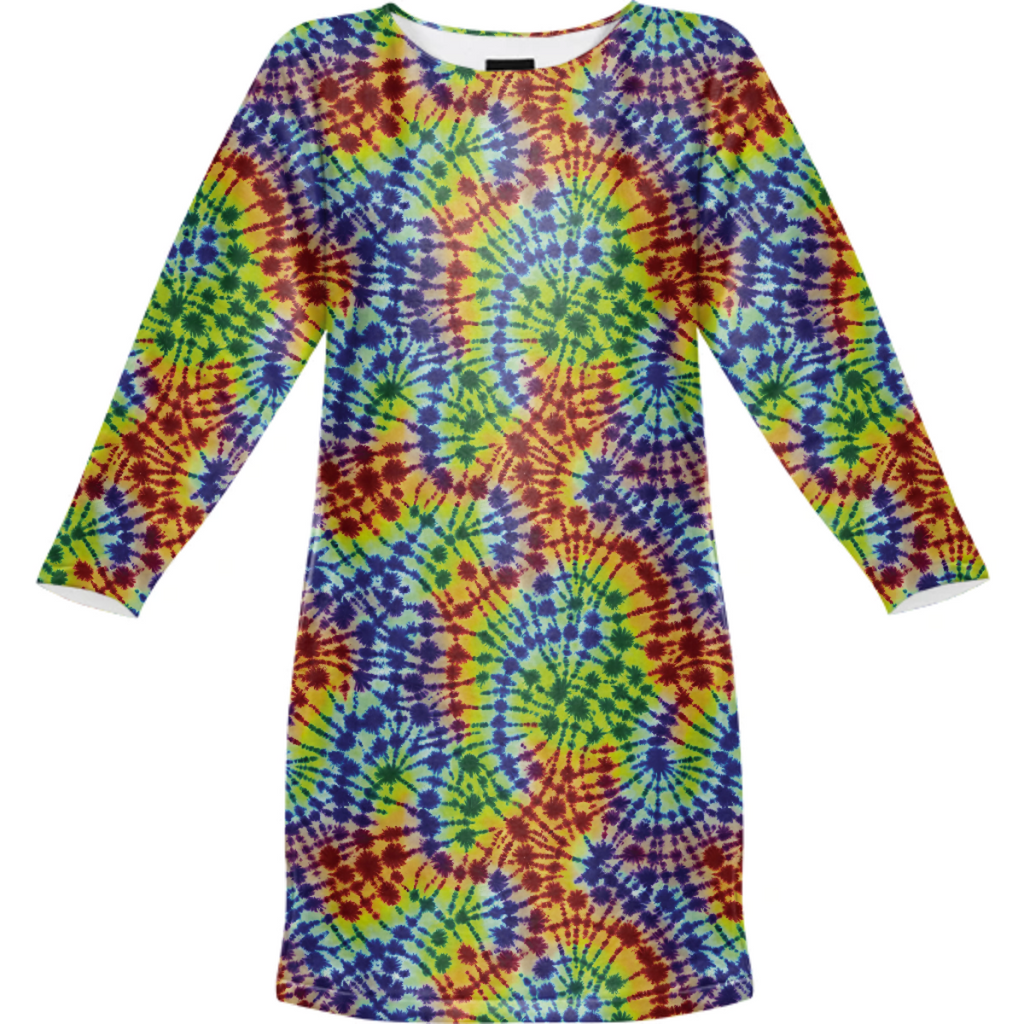 Bright Swirling Tie-Dyed Pattern