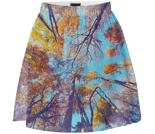 Blue Autumn Summer Skirt