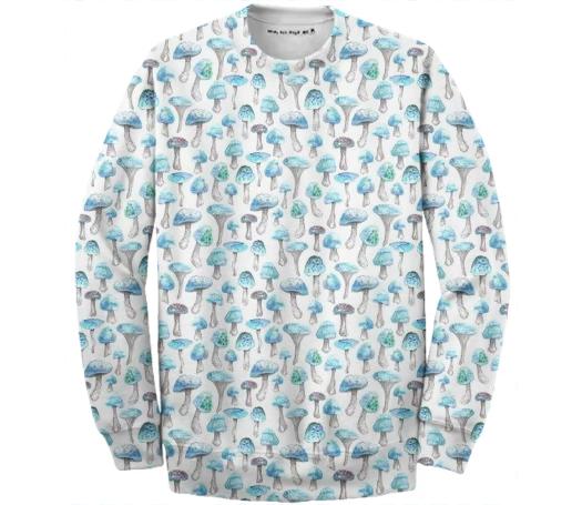 Blue Shroom Cotton Sweatshirt