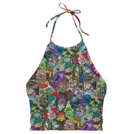 All Over Trees Halter Top