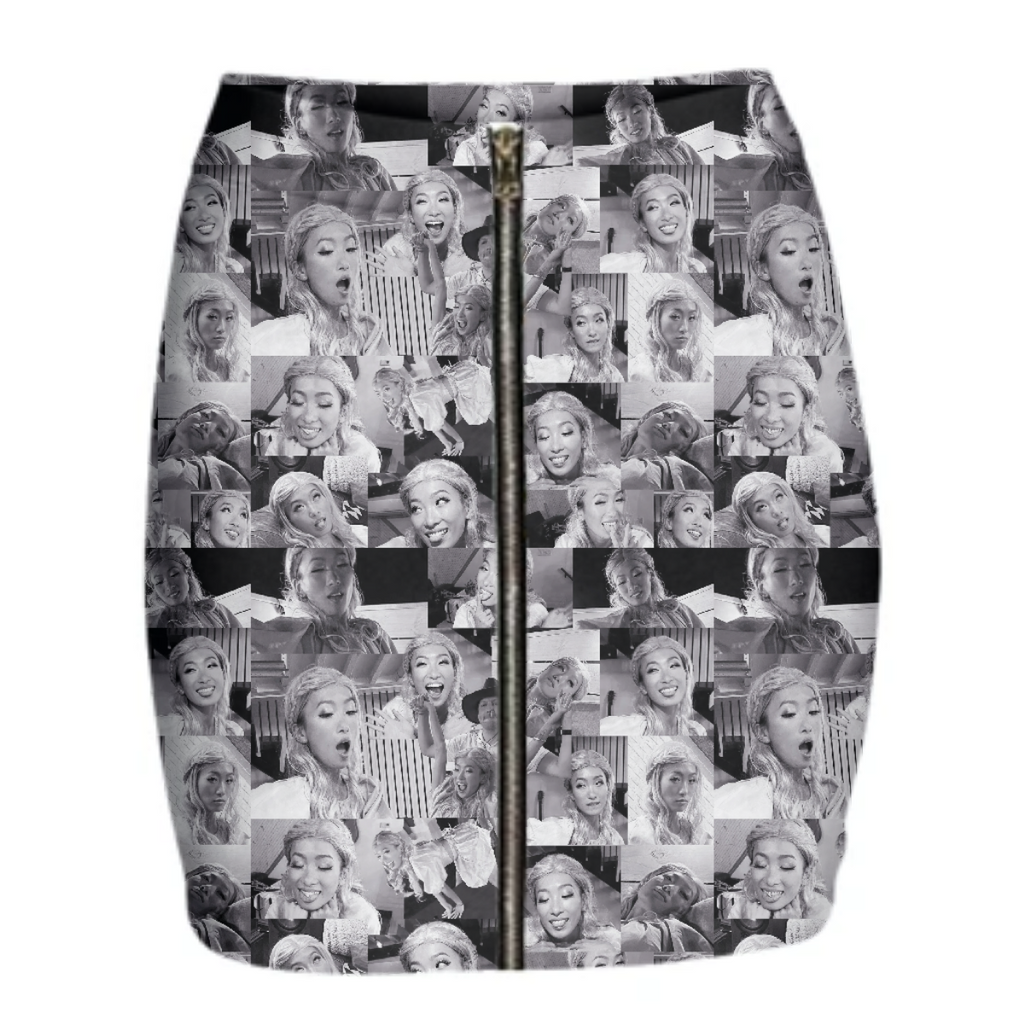 ahegao zip skirt