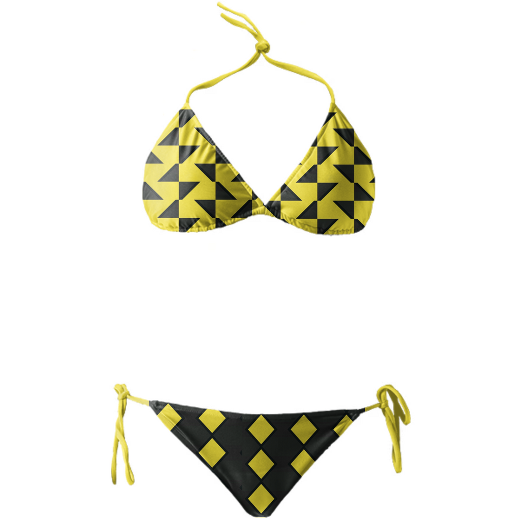 Geo Black and Yellow Two Piece