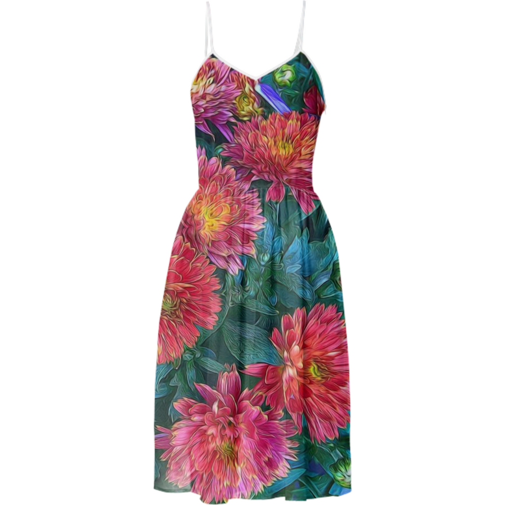 Warm Fall Mums Summer Dress
