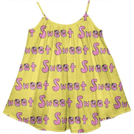 Sweet is fenton s Queen illustration pattern kids tent dress