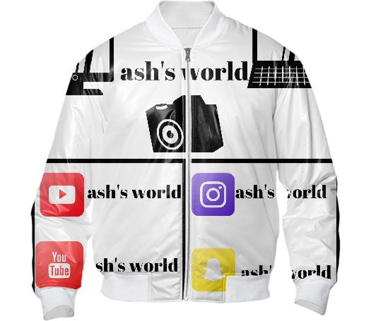 ash s world white bomber jacket