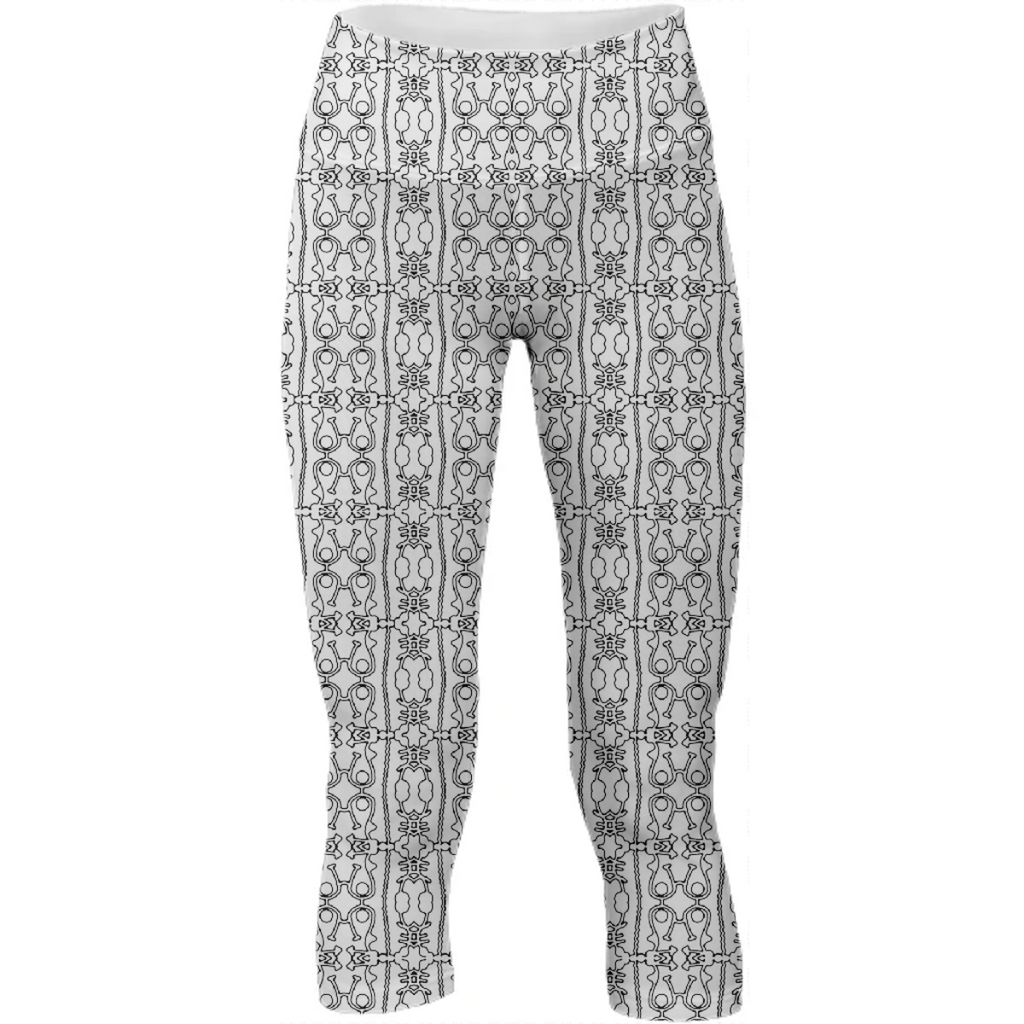 Modern Tribal Black and White Ornate Stripes