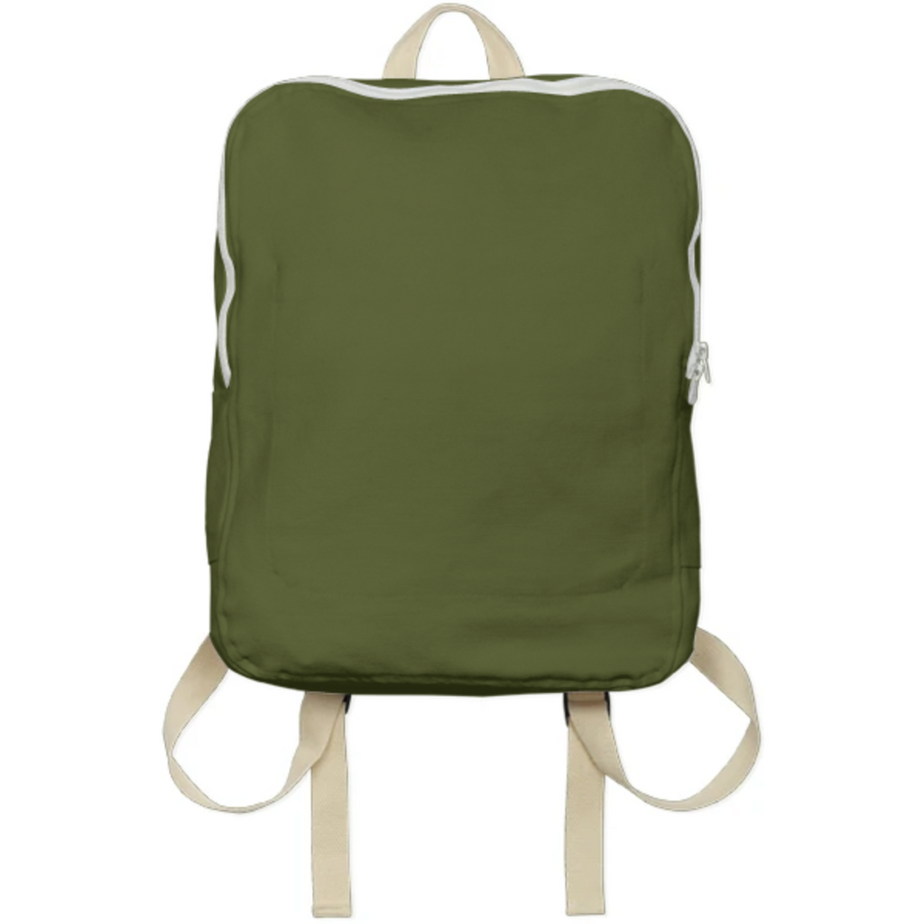 Solid Army Green Backpack
