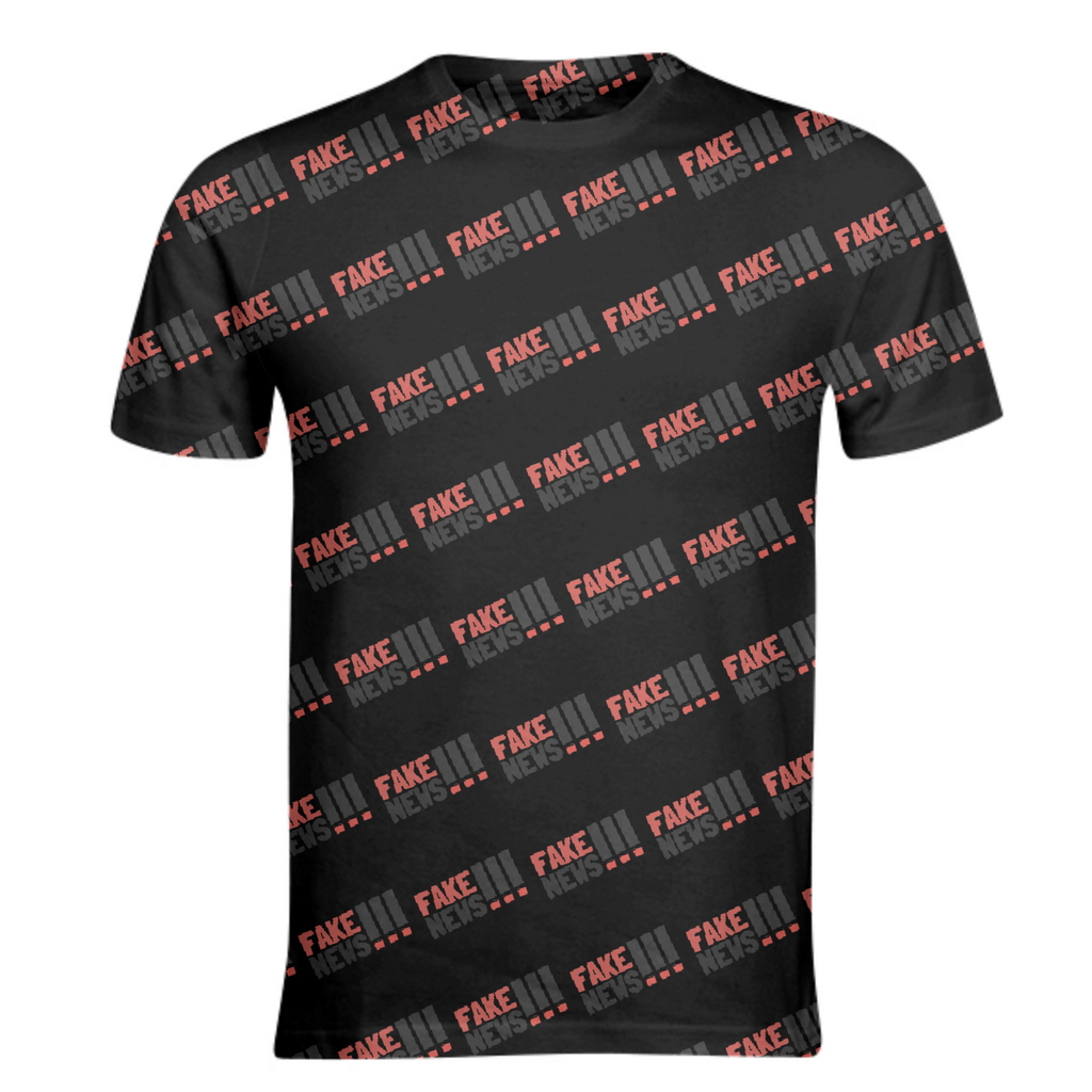 Fake news pattern t-shirt