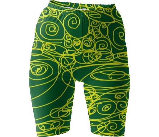 Losel Forest Green Gold Movements Pants