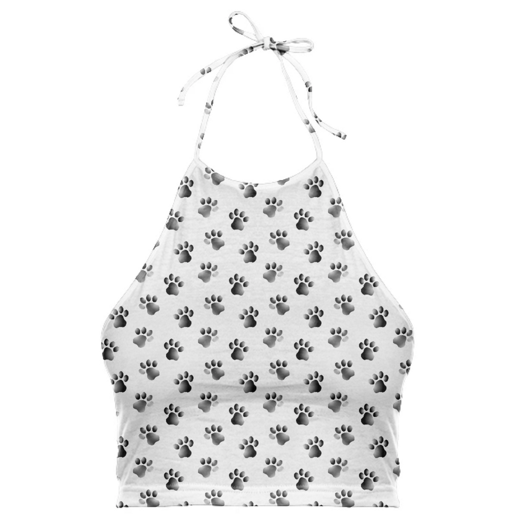 Black and White Dog Cat Paw Prints
