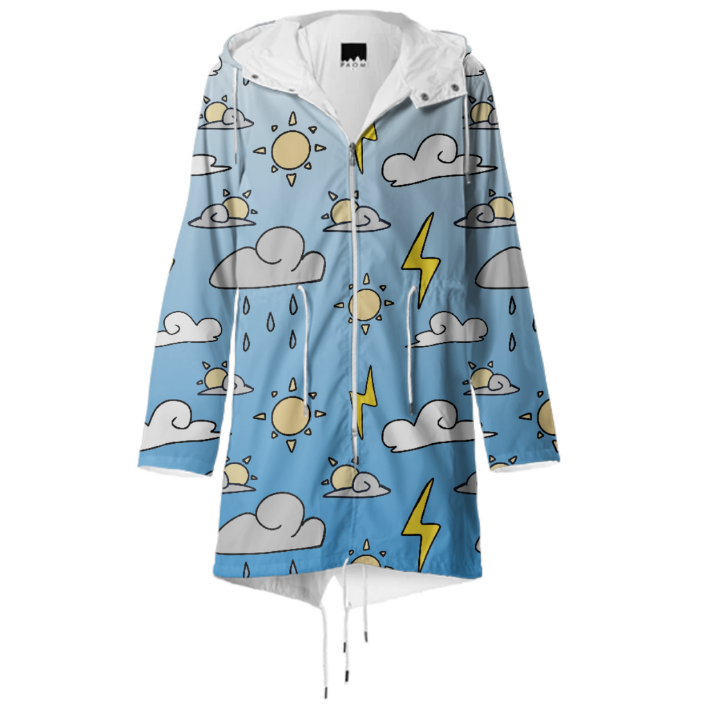 Weather Pattern - Raincoat - Blue