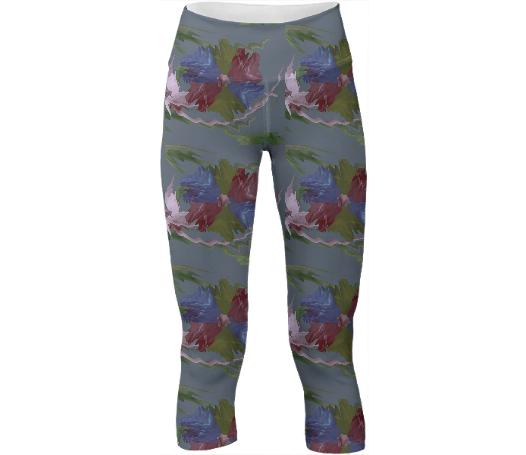 Yoga grey floral pants