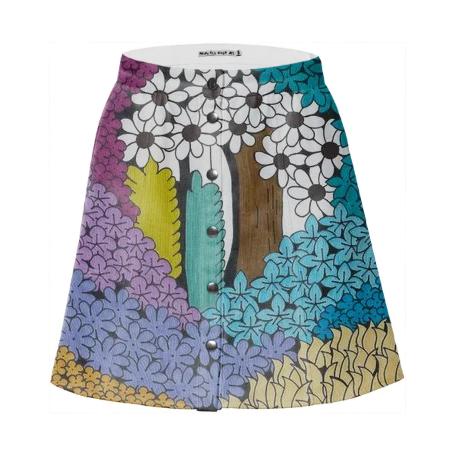 Sea of Flowers Mini Skirt