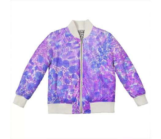 Ultra Violet Kids Bomber Jacket by Amanda Laurel Atkins