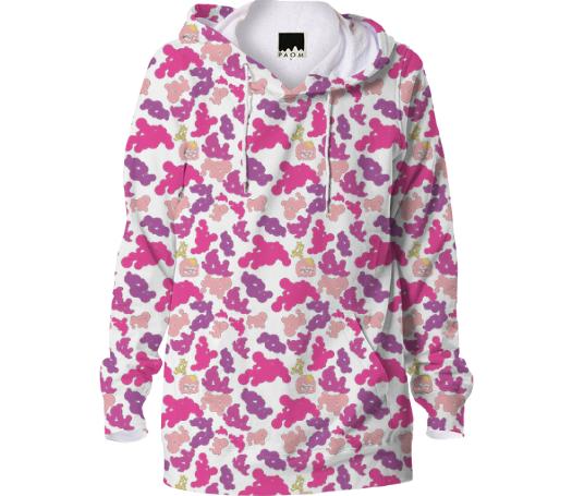 Pink Sloth Camo Hoodie