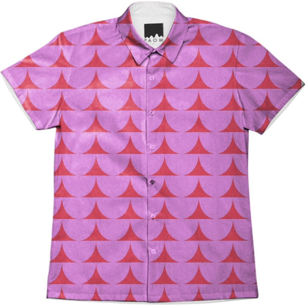 Men’s Pink Triangles Button-Down Shirt