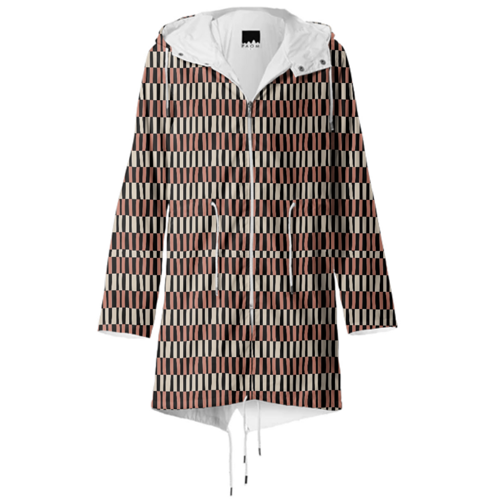 Retro Striped Raincoat