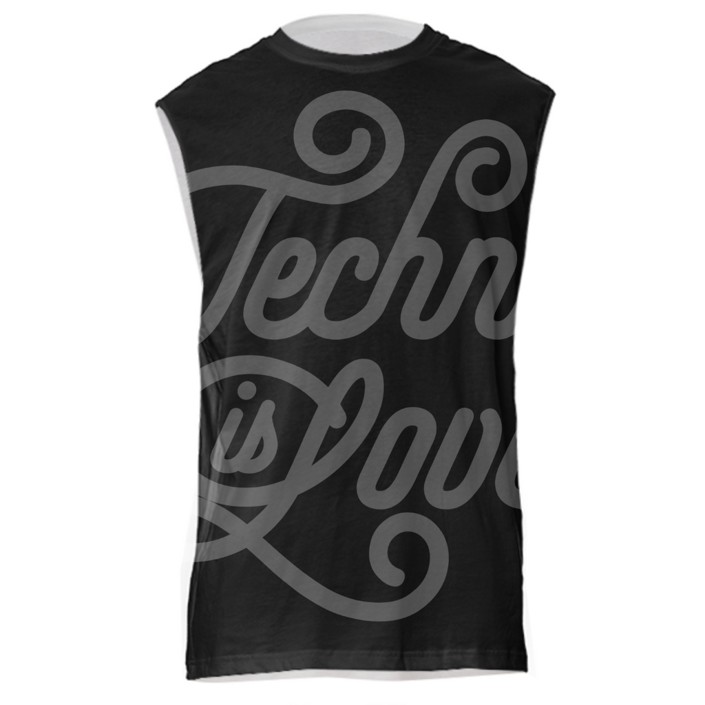 Techno is Love muscle-tank-top