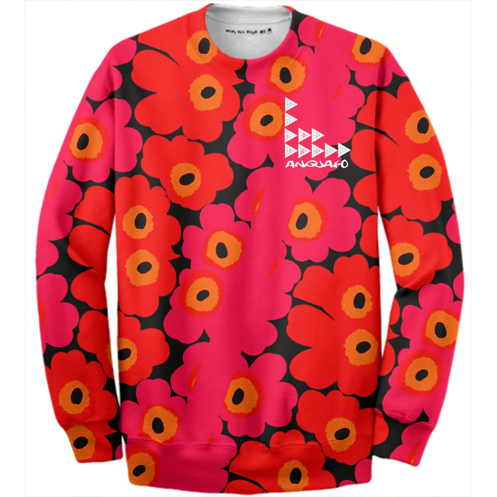 Anguafo 25M Tongues pink floral sweater