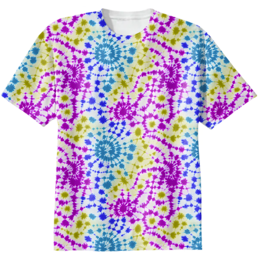 Dots and Swirls Tie-Dyed Pattern