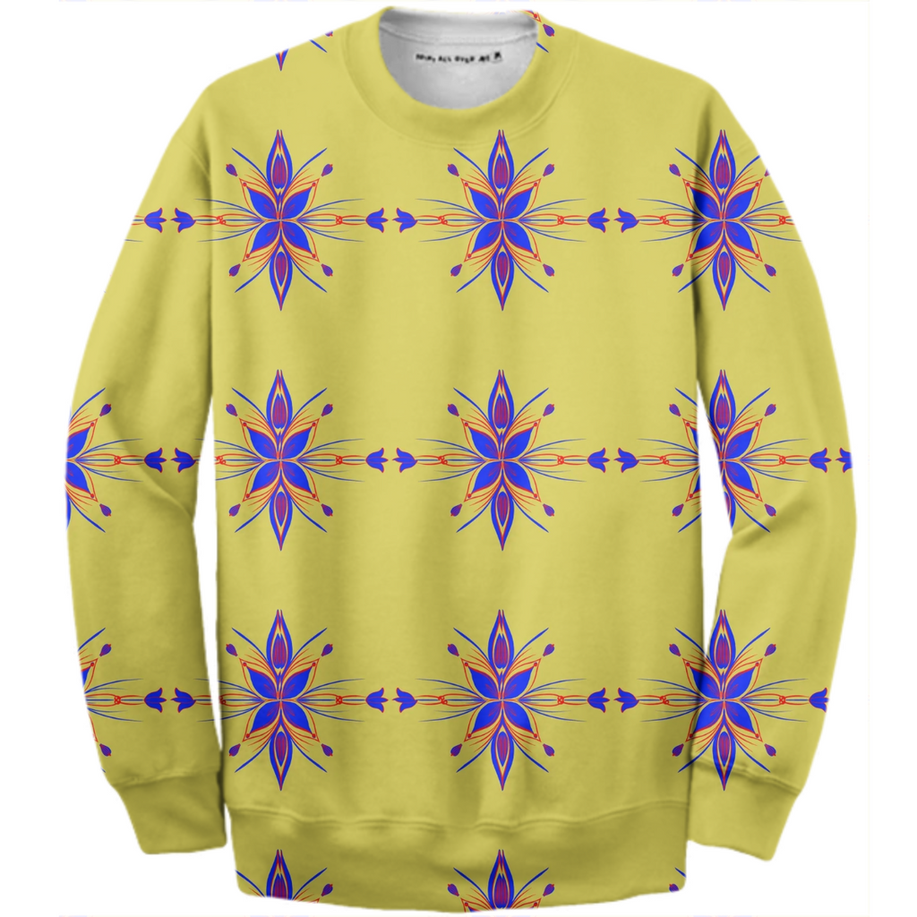 Retro geometric floral