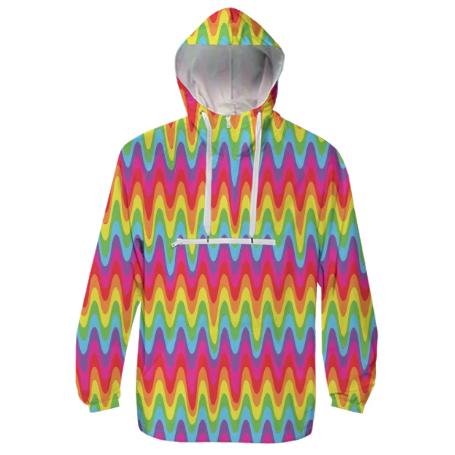 PAOM, Print All Over Me, digital print, design, fashion, style, collaboration, paomcollabs, Windbreaker, Windbreaker, Windbreaker, Drippy, Rainbow, spring summer, unisex, Poly, Outerwear