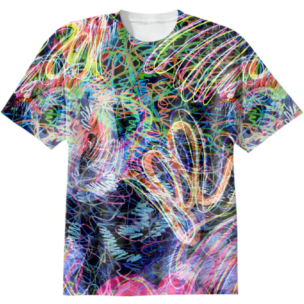 Bright crayons scribbles