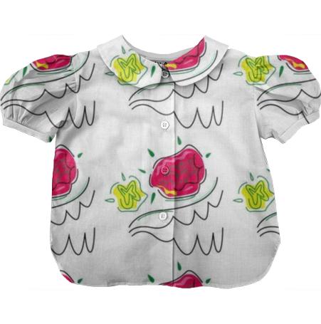 DESIGNERS VINTAGE BLOUSE FOLK FLOWERS