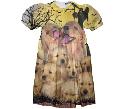 Dog Lover Halloween Kids Party Dress