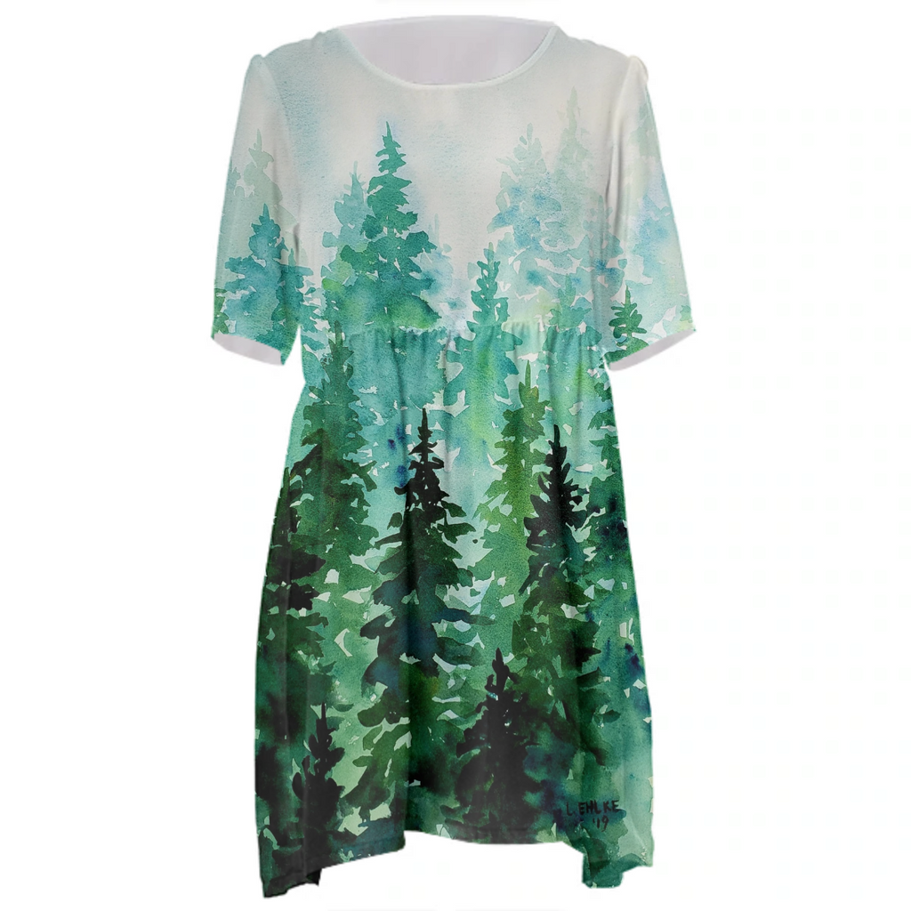 Evergreen Babydoll Dress