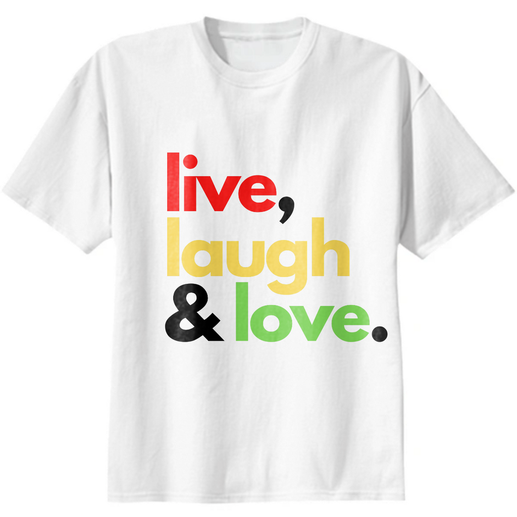 Live, Laugh and Love Tri Color T-Shirt