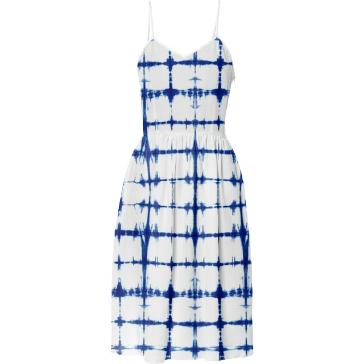 Summer Dress Shibori Grid
