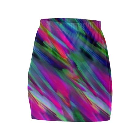 MINI TUBE SKIRT Colorful digital art splashing G400