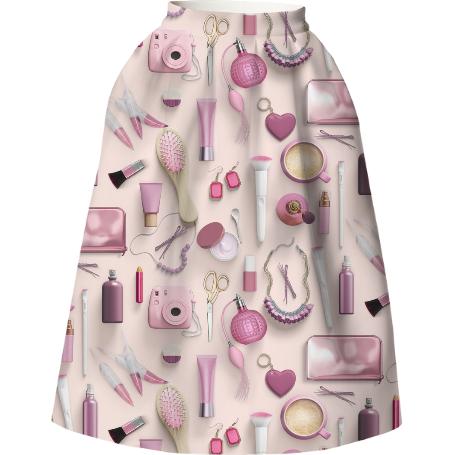Pink Vanity Table Neoprene Full Skirt