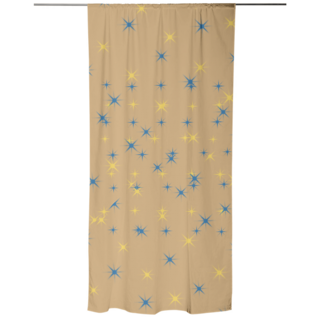 stars on a cream background curtains