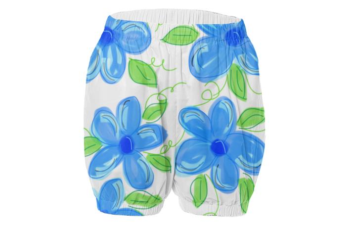 Blue Flowered Bloomers